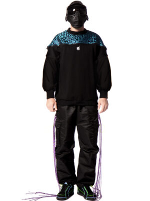 Felpa oversize <span class="notranslate">puppyleopard basic sleeves</span> modulare